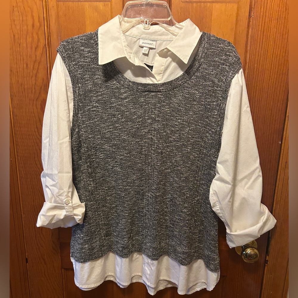 Avenue sweater vest blouse top